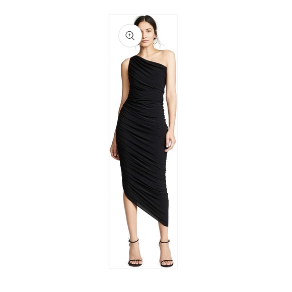 Norma Kamali Black One-Shoulder Dress - Picture 1 of 2